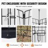 Dog Playpen 4 Panels Foldable Metal Dog Exercise Pen with Bottom Pad 36 in