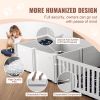 VEVOR Dog Whelping Box 93.3 x 48.4 x 18.1in Dual Zone PVC with Rails Pee Pad