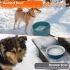 Heated Water Bowl for Dog Cat 74.4OZ Heating Water Dish IP67 Waterproof Thermal Water Bowl Heated Pet Bowl Dog Cat Water Feeder Bowl for Dog Cat Rabbi