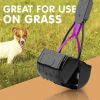 Portable Dog Pooper Scooper for All Surfaces, 23 Inch Long. Pink Pooper Scooper for Small Dog