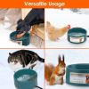 Heated Water Bowl for Dog Cat 74.4OZ Heating Water Dish IP67 Waterproof Thermal Water Bowl Heated Pet Bowl Dog Cat Water Feeder Bowl for Dog Cat Rabbi