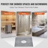 VEVOR Shower Curb Kit, 36"x36" Shower Pan Kit with 6.3" Central Drain, Lightweight EPS Shower Installation Kits with 2 Waterproof Cloths