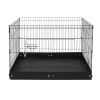 Dog Playpen 4 Panels Foldable Metal Dog Exercise Pen with Bottom Pad 36 in