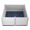 VEVOR Dog Whelping Box 59.8x59.8x24.0in PVC with Rails Pee Pad for Dogs Puppies