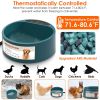 Heated Water Bowl for Dog Cat 74.4OZ Heating Water Dish IP67 Waterproof Thermal Water Bowl Heated Pet Bowl Dog Cat Water Feeder Bowl for Dog Cat Rabbi