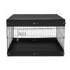 Dog Playpen 4 Panels Foldable Metal Dog Exercise Pen with Bottom Pad Cover
