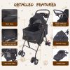 3 in 1 Dog Stroller, 4 Wheels Pet Stroller Dog Cat Stroller for Medium Small Dog Cats Up to 50lbs